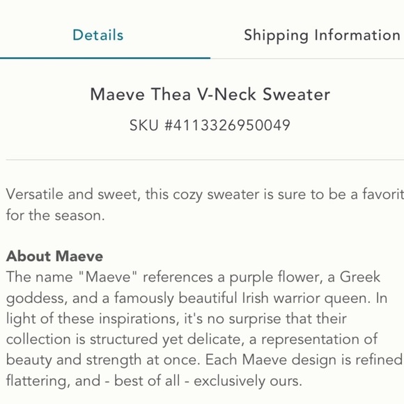 ANTHROPOLOGIE Maeve Thea V-Neck Sweater Size XS. - Picture 5 of 16